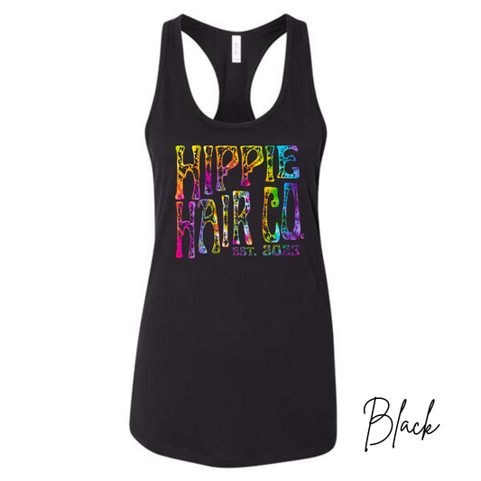 Hippie Hair Co. in Tie Dye Print- Tank Top- Bella + Canvas