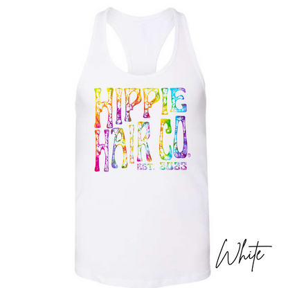 Hippie Hair Co. in Tie Dye Print- Tank Top- Bella + Canvas