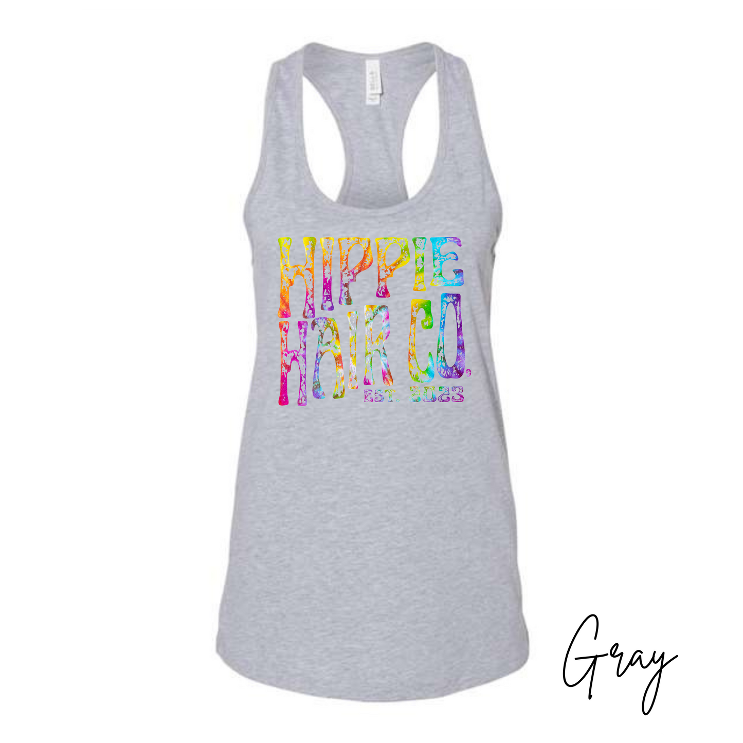 Hippie Hair Co. in Tie Dye Print- Tank Top- Bella + Canvas