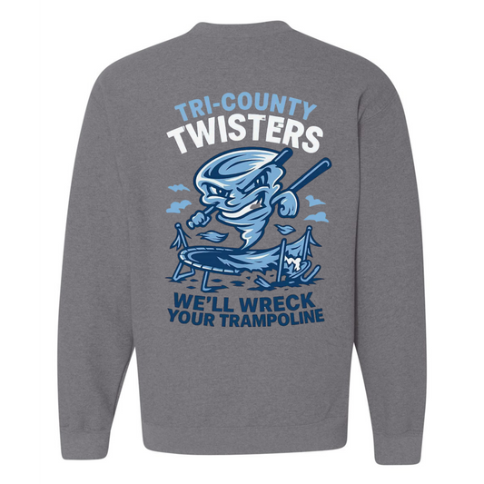 Twisters Trampoline (Back Print) on Deep Heather Gray- Several Styles to Choose From!