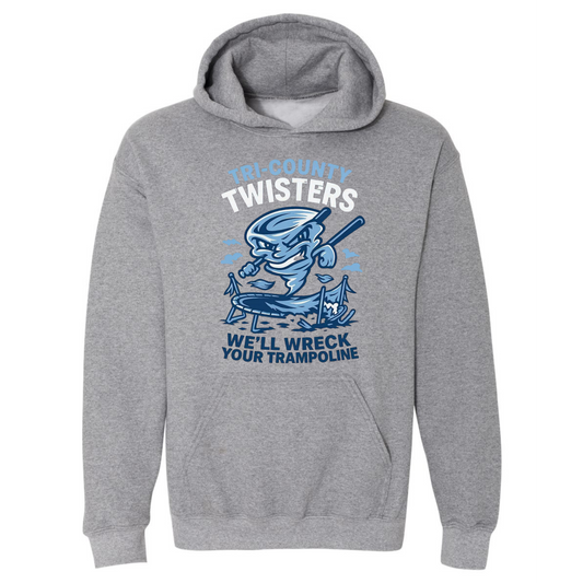 Twisters Trampoline on Deep Heather Gray (Front Print)- Several Styles to Choose From!