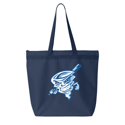 Twisters Logo on Large Navy Tote-8802