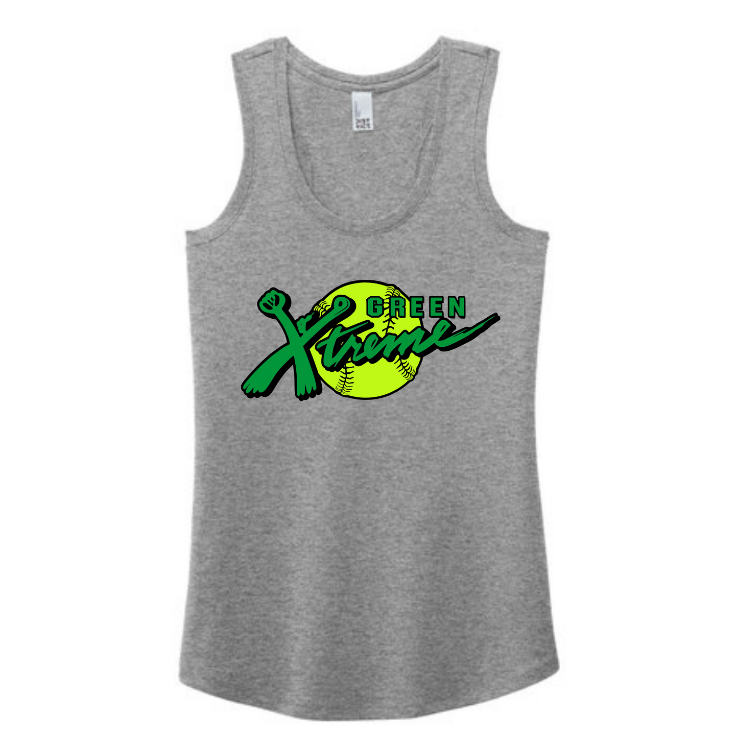 Green Xtreme Logo on Gray- Youth Tank