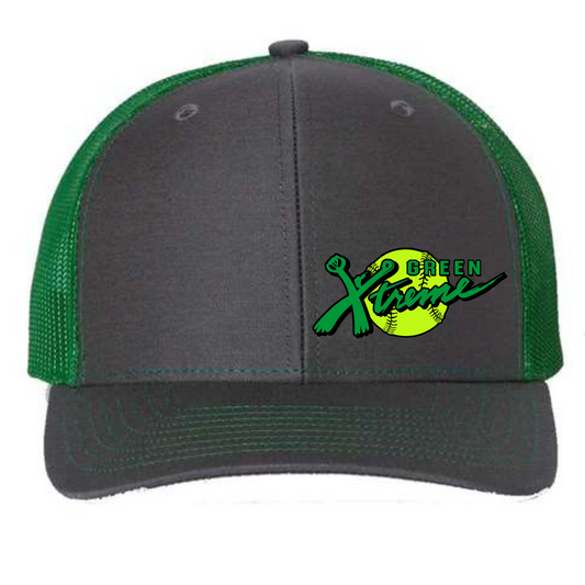 Green Xtreme Logo on Richardson - Snapback Trucker Cap - 112