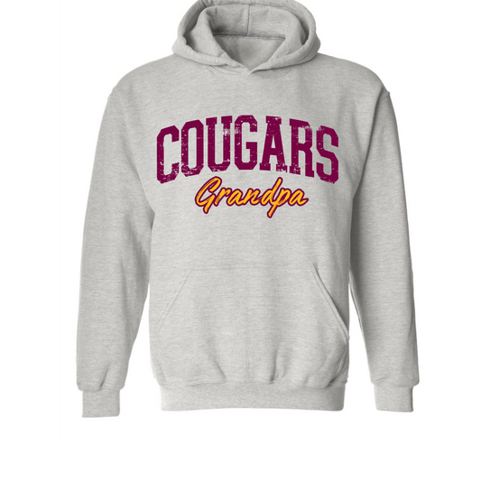 Cougars Grandpa on Heather Gray- Several Styles to Choose From!