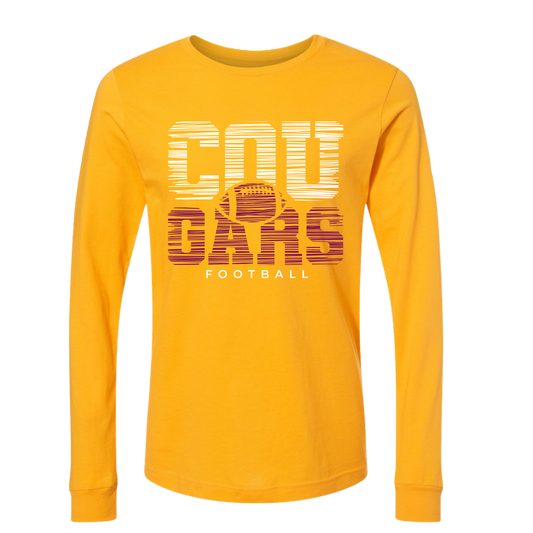 Cougars Football Stripes on Gold- Several Styles to Choose From!