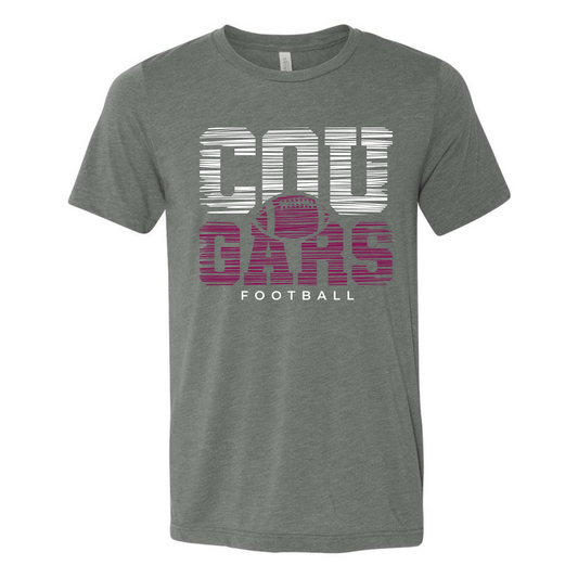 Cougars Basketball Stripes on Dark Gray- Several Styles to Choose From!