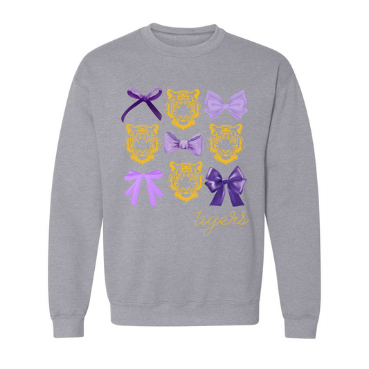 Tiger Coquette on Deep Heather Gray- Several Styles to Choose From!