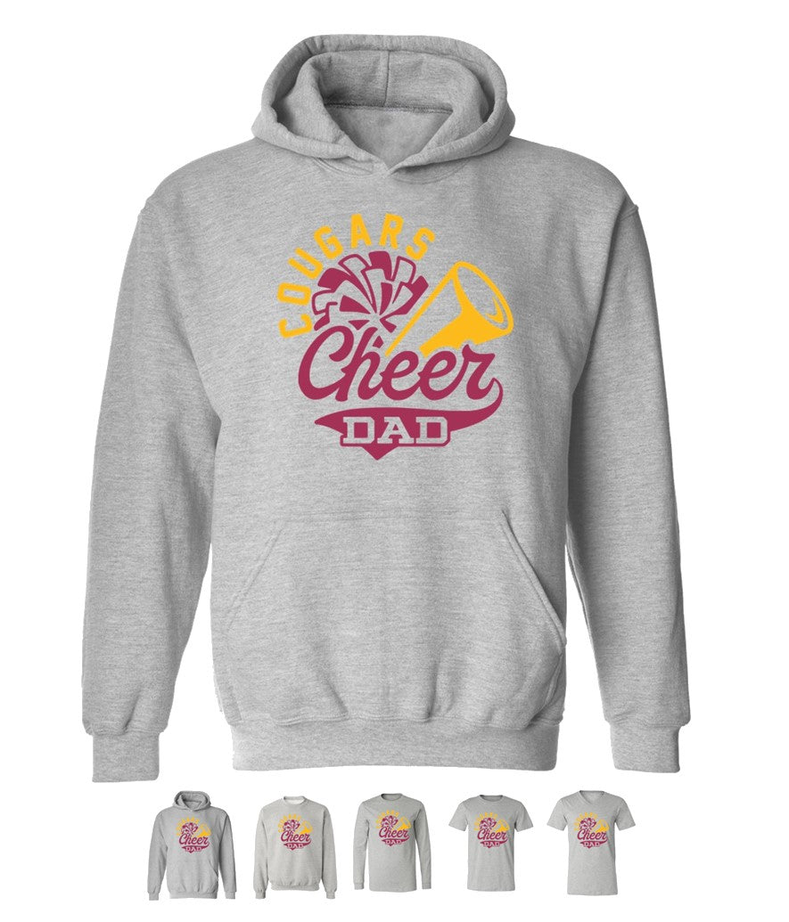 R/W - Cheer Dad on Grey - Several Styles to Choose From!