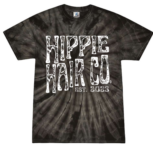 Hippie Hair Co.- Short Sleeve Tee- Black Tie Dye