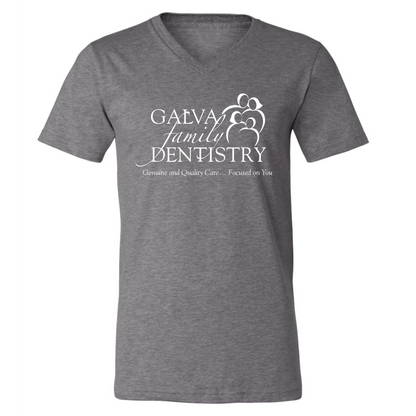 Galva Family Dentistry- White Print- You pick the style and color of the top!