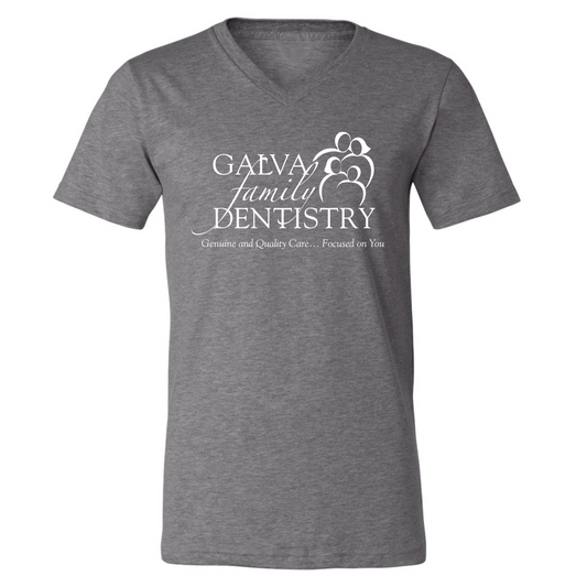 Galva Family Dentistry- White Print- You pick the style and color of the top!