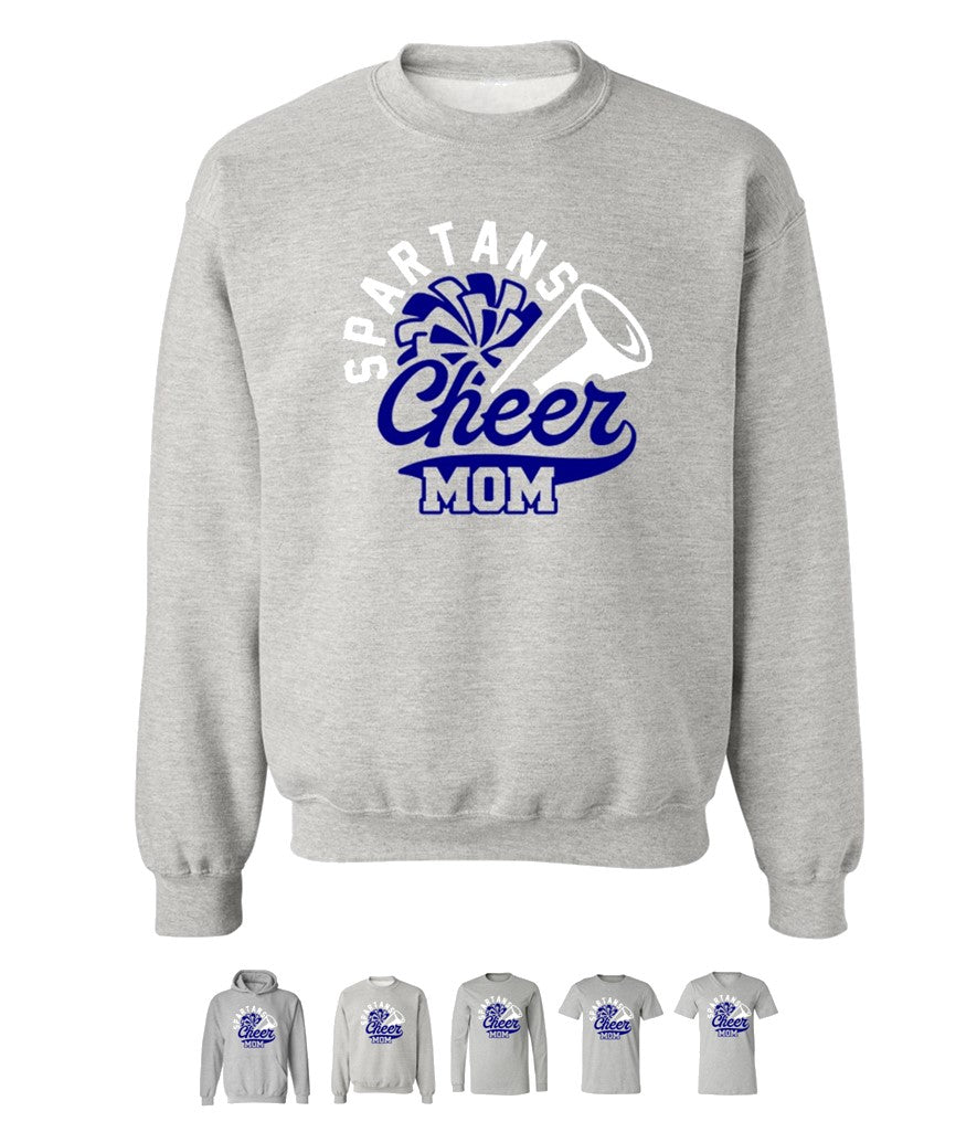 Spartans Cheer Mom on Grey - Several Styles to Choose From!