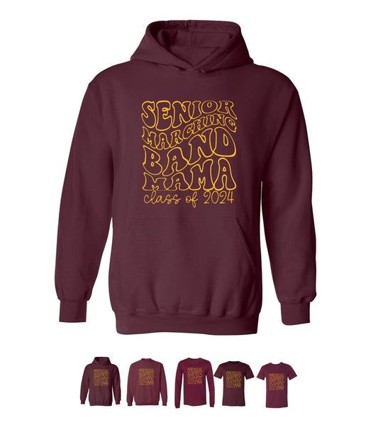 R/W - Senior Marching Band on Maroon- Several Styles to Choose From!