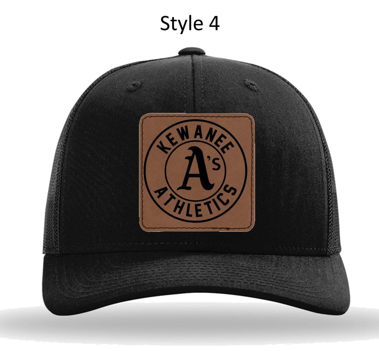 Kewanee A's - Richardson 112 Hats with Square Patch on Front