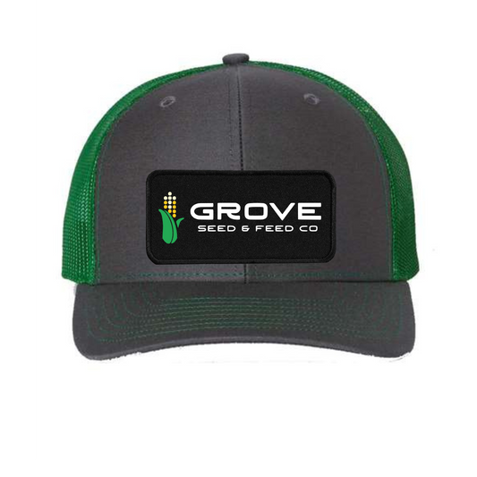 Richardson 112 Hat - Charcoal Grey Front with Green Back