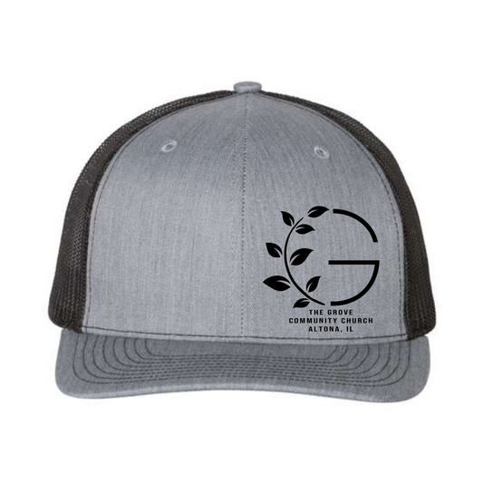 Richardson 112 Hat - Heather Grey Front with Black Back