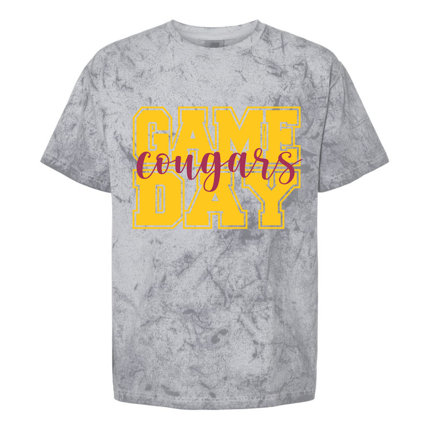 Cougars Game Day on Comfort Colors Crystal Bleached