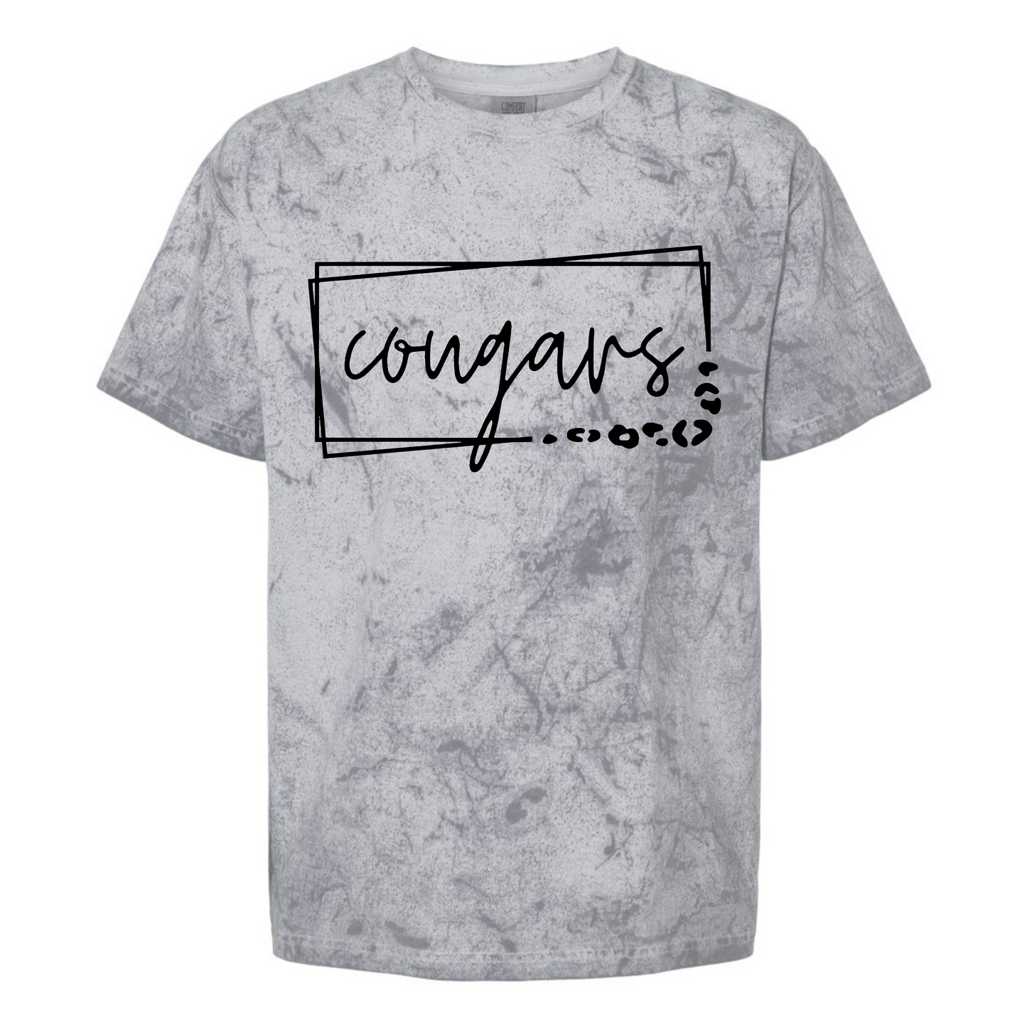 Cougars on Comfort Colors Crystal Bleached