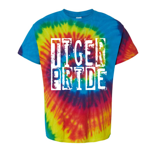 Tigers Stamped- Reactive Rainbow Tie Dye- Multiple Styles!