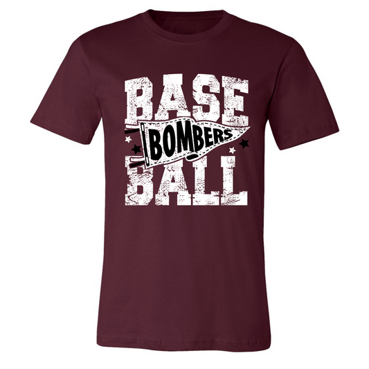 Bombers Baseball on Maroon- Several Styles to Choose From!