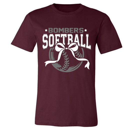 Bombers Softball on Maroon- Several Styles to Choose From!
