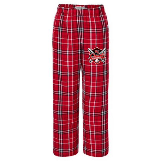 KC Crush Flannel Pants-Red and White-Youth, Women's, Men's Sizing