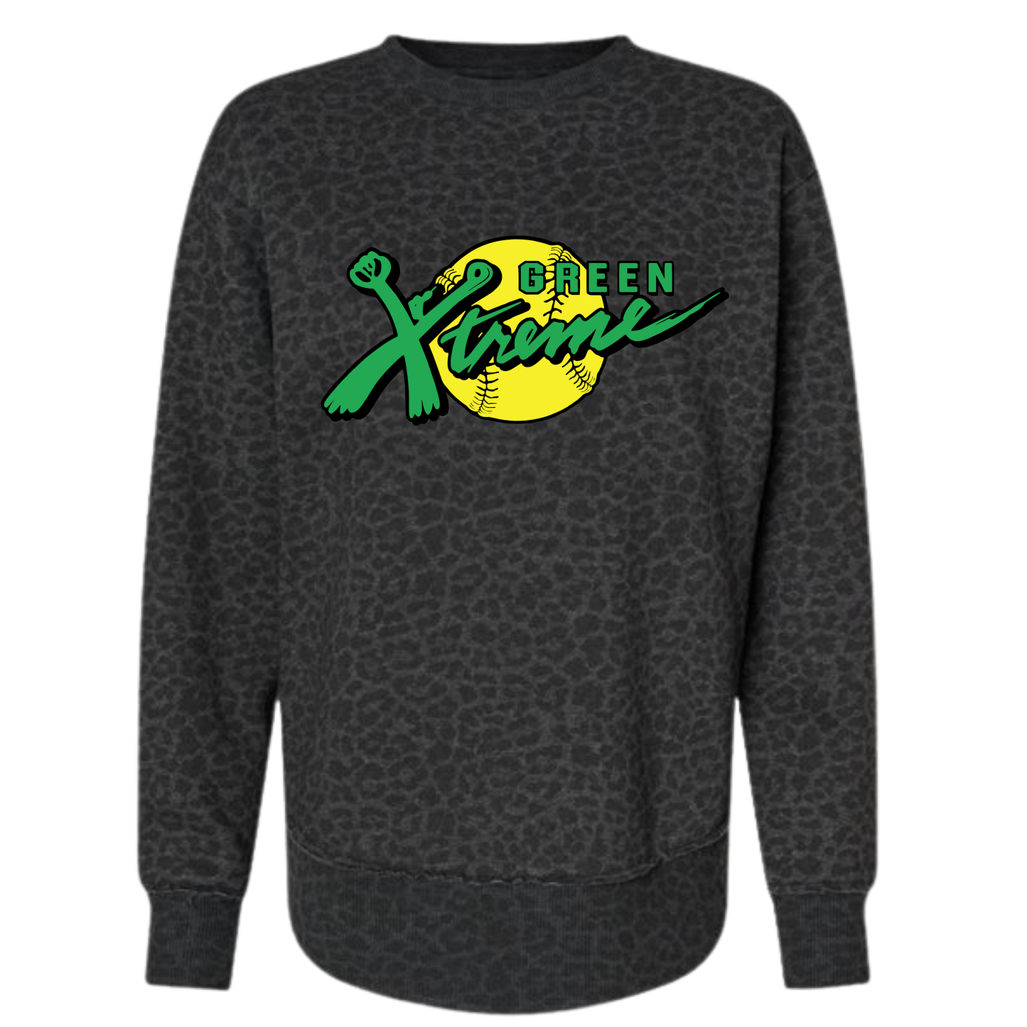 Green Xtreme on Leopard Tunic