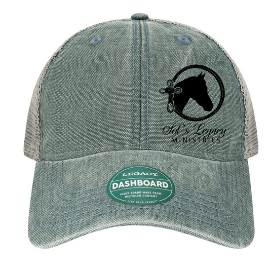 Sol's Legacy Logo on Legacy Trucker Hat- Light Blue- Unstructured & Snapback