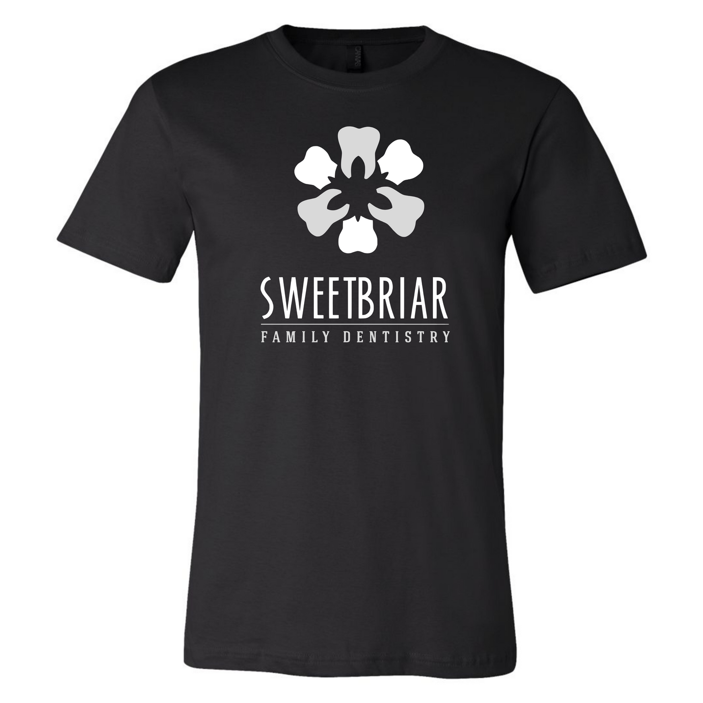 Sweetbriar Family Dentistry- White & Light Gray Print- You pick the style and color of the top!