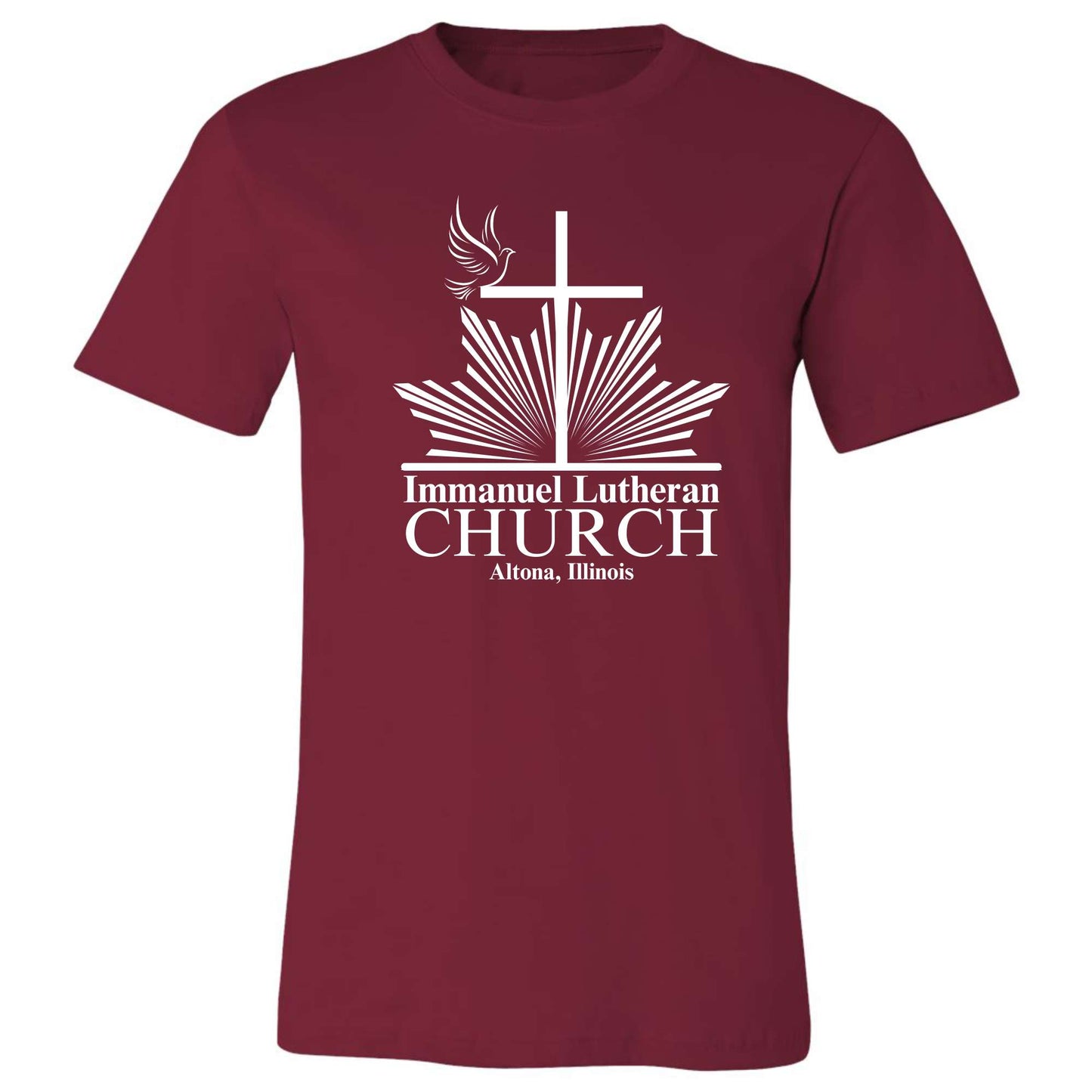 White Print on Dark Red Apparel- Several Styles to Choose From!