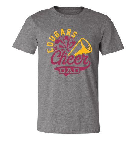 R/W - Cheer Dad on Deep Heather - Several Styles to Choose From!
