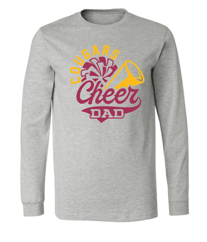 R/W - Cheer Dad on Grey - Several Styles to Choose From!