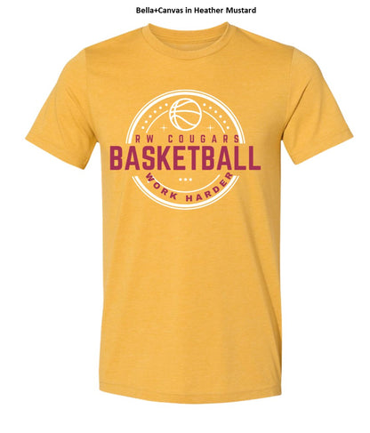 Cougars - Work Harder - on Heather Mustard and Gold - Several Styles to Choose From!