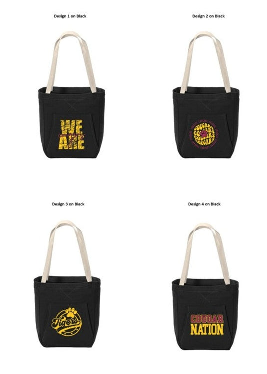 Core Fleece Sweatshirt Tote - Black - Several Designs to Choose From!