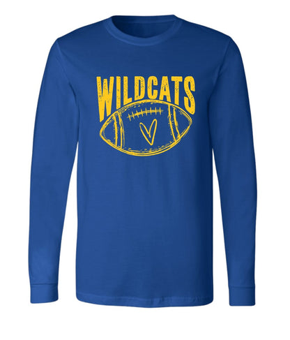 Galva Wildcats Football on Blue - Several Styles to Choose From!