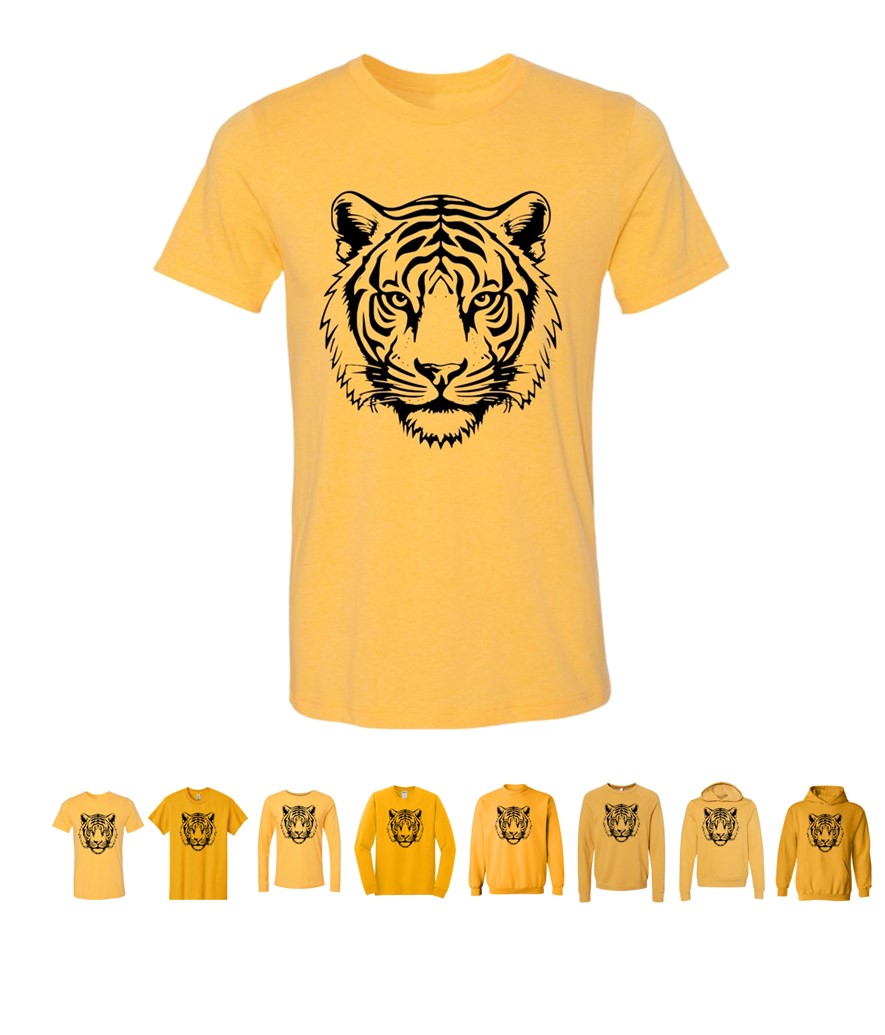 Tiger on a variety of Yellows! - Several Styles to Choose From!