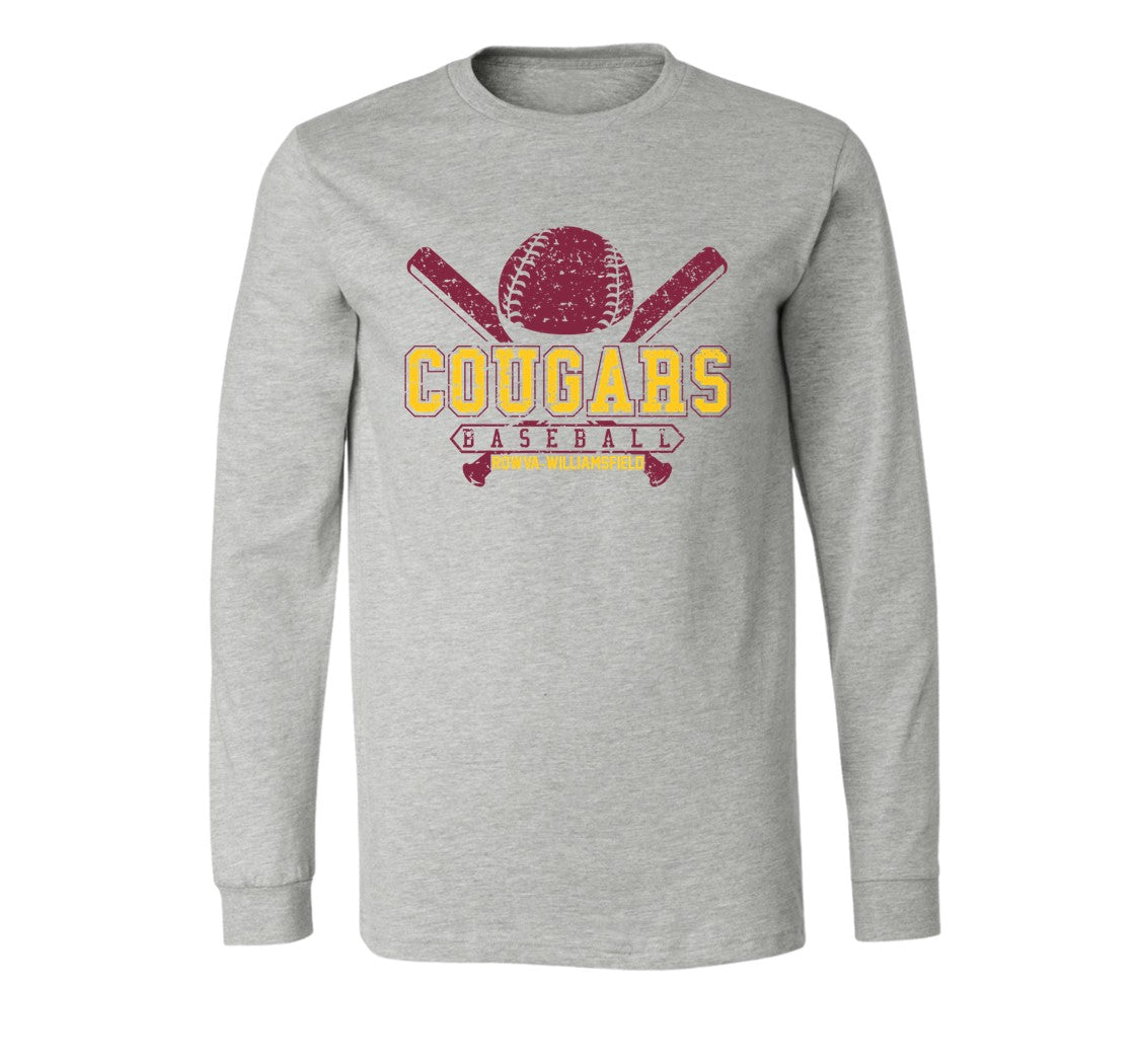 RW Cougars Baseball on Grey - Several Styles to Choose From!
