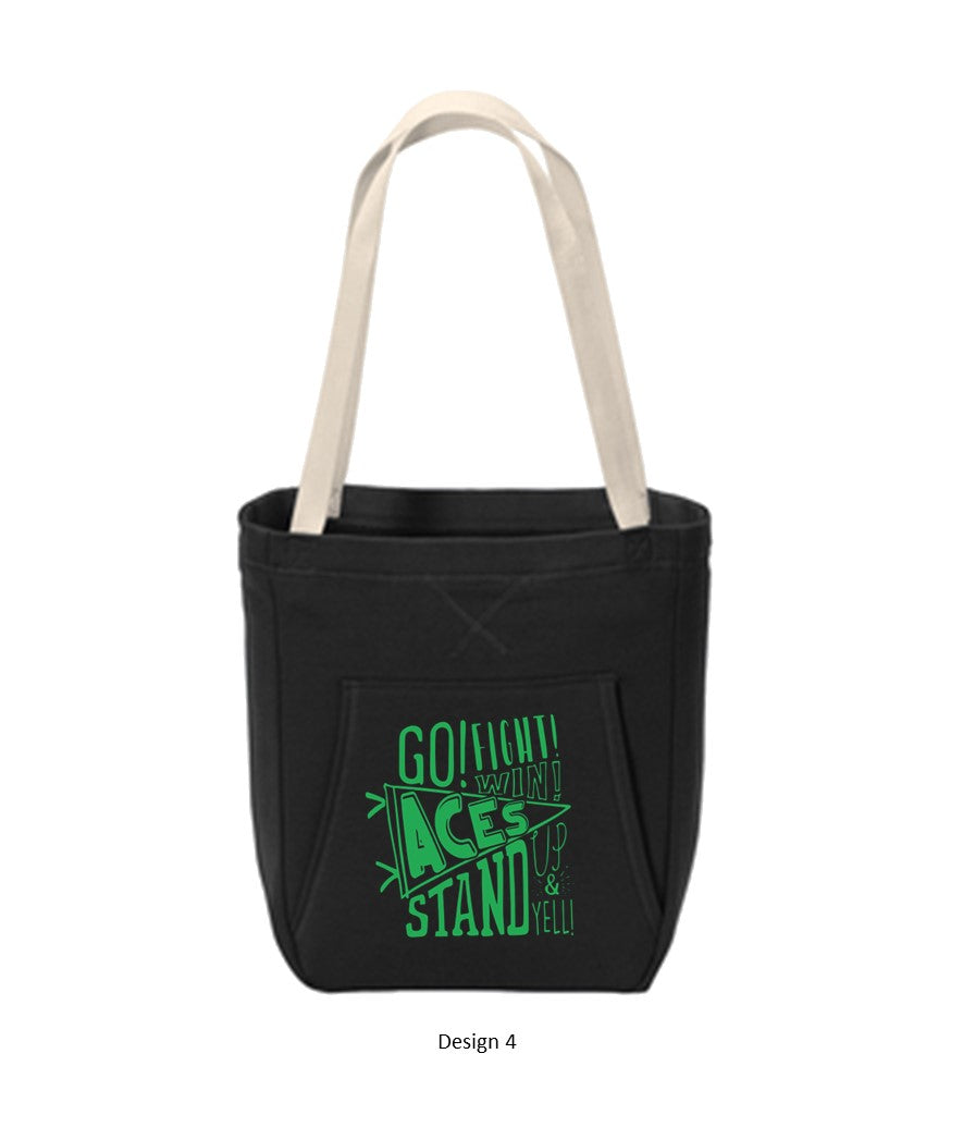 Core Fleece Sweatshirt Tote - Black - Several Designs to Choose From!