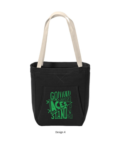 Core Fleece Sweatshirt Tote - Black - Several Designs to Choose From!