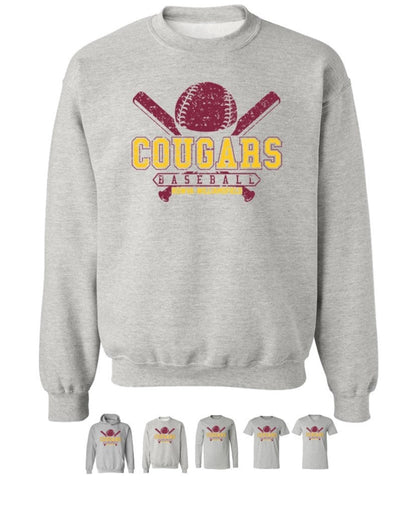 RW Cougars Baseball on Grey - Several Styles to Choose From!