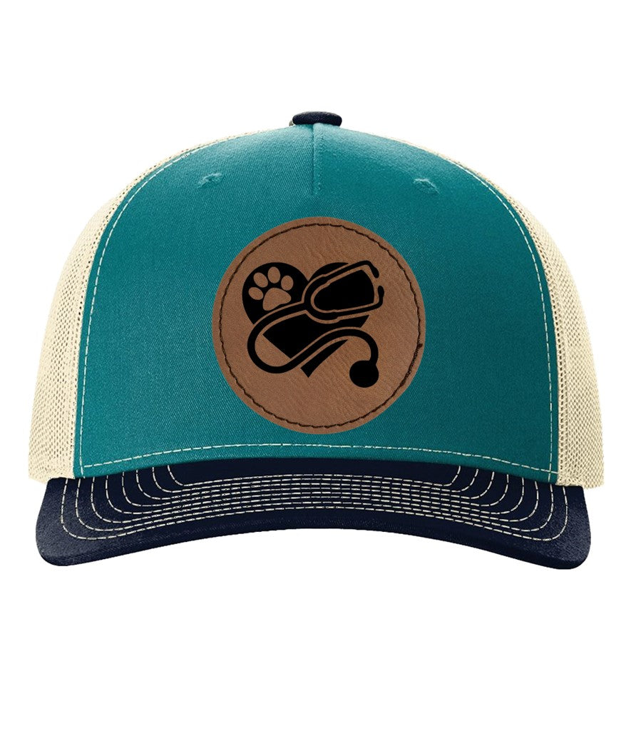 Richardson - Five-Panel Trucker Cap - Blue Teal/ Birch/ Navy