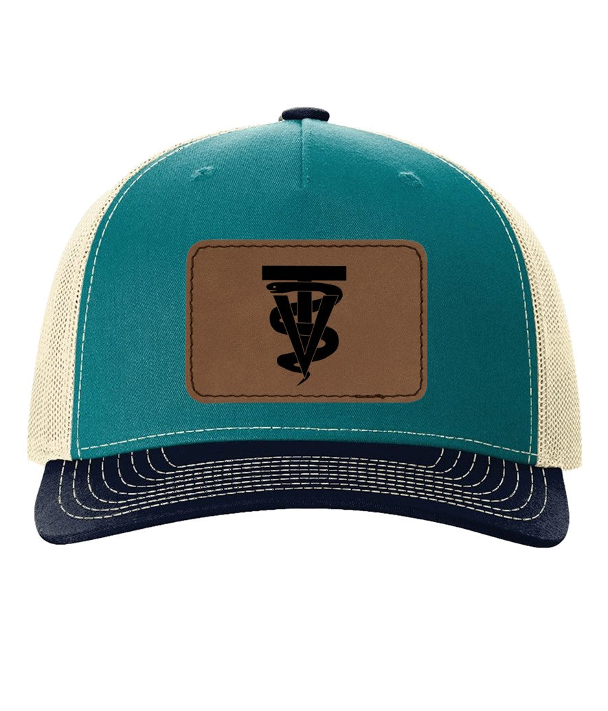 Richardson - Five-Panel Trucker Cap - Blue Teal/ Birch/ Navy