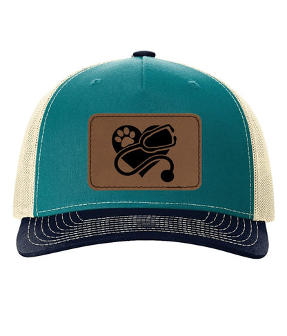 Richardson - Five-Panel Trucker Cap - Blue Teal/ Birch/ Navy