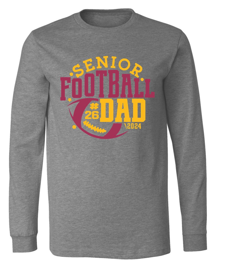 R/W - Senior Football Dad on Deep Heather - Several Styles to Choose From!