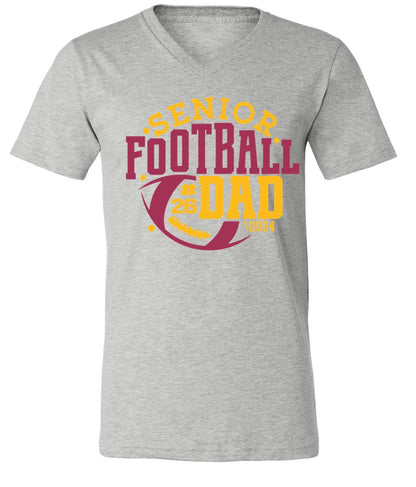 R/W - Senior Football Dad on Grey - Several Styles to Choose From!