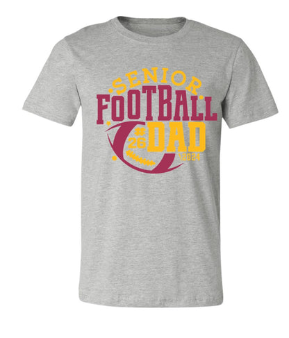 R/W - Senior Football Dad on Grey - Several Styles to Choose From!