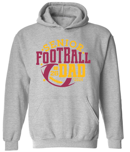 R/W - Senior Football Dad on Grey - Several Styles to Choose From!