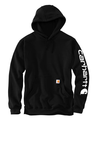 Carhartt® Midweight Hooded Logo Sweatshirt - Black