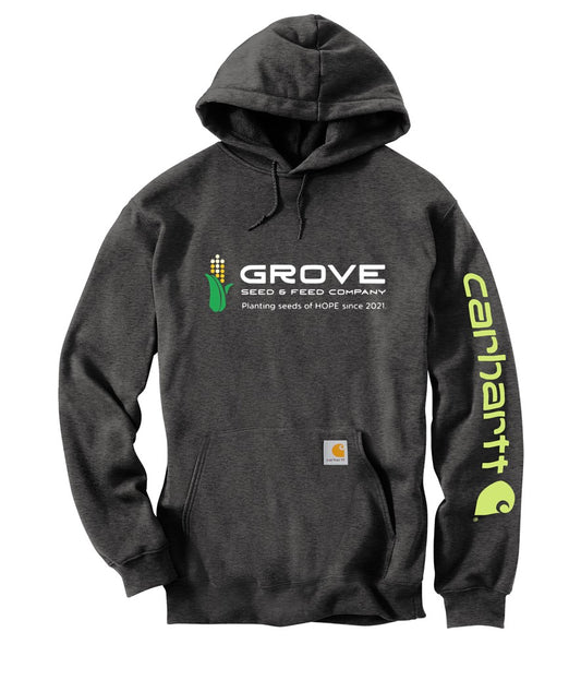 Grove Seed & Feed - Carhartt® Midweight Hooded Logo Sweatshirt - Carbon Heather